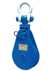 10T 3&quot; Stahlantriebsscheiben-Block-Flaschenzug mit Chrom-Haken und blauem Körper